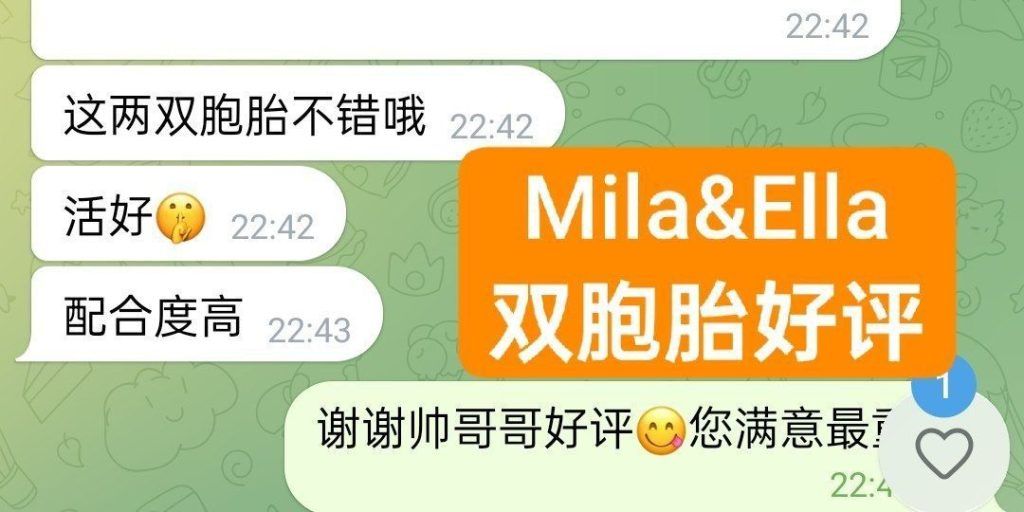 💝双胞胎💝Mila姐姐&Ella妹妹💝  ✍这种看着分不清却又不绝对的纯粹感：迷惑且有趣
